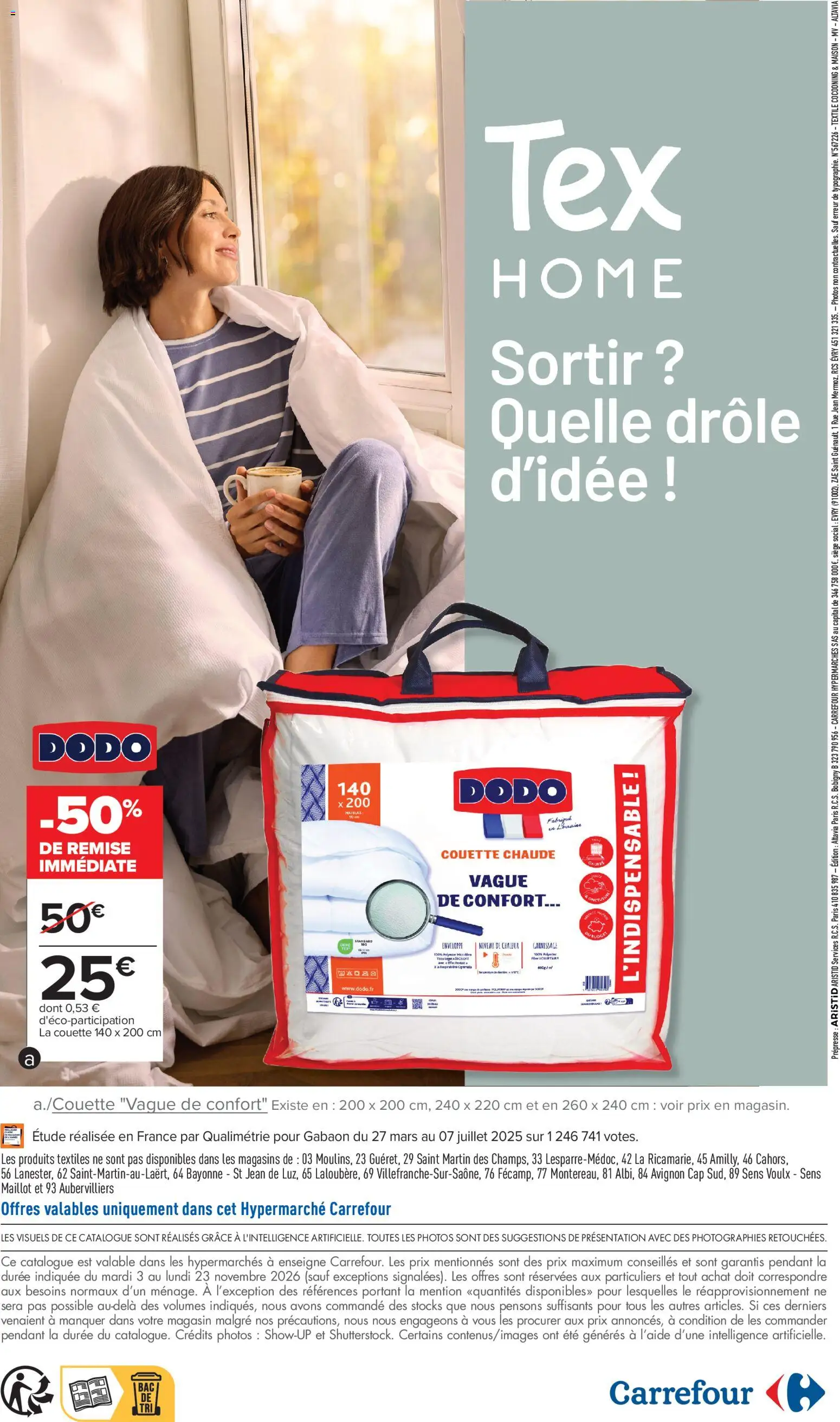 Prévisualisation de Carrefour Textile cocooning maison du magasin Carrefour formulaire valide 03/11/2026