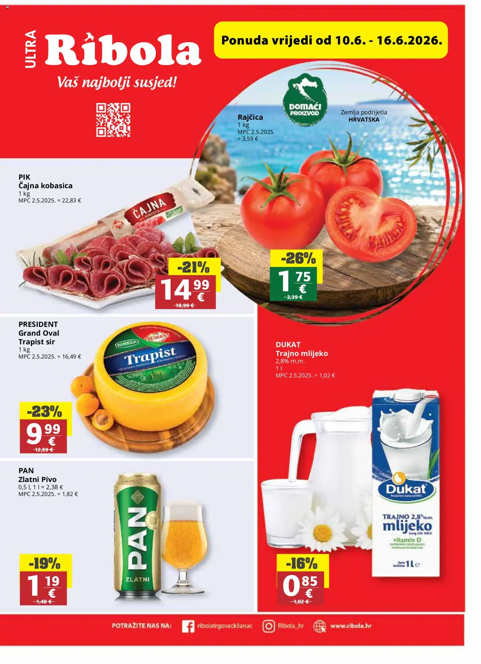 Pregled letka Ribola Katalog trgovine Ribola vrijedi od 10.06.2026