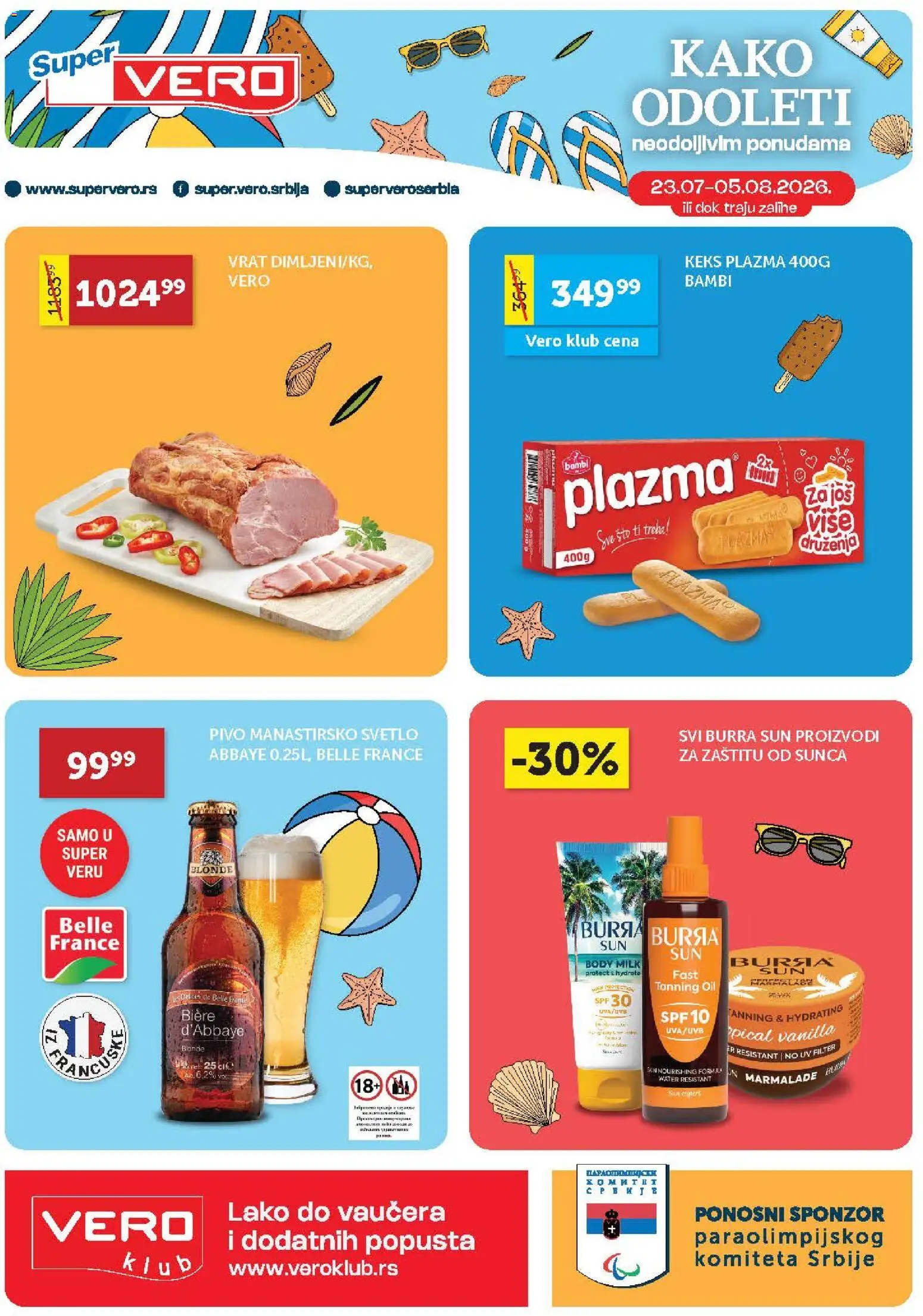 Pregled SuperVERO kataloga - važi od 23.07.2026