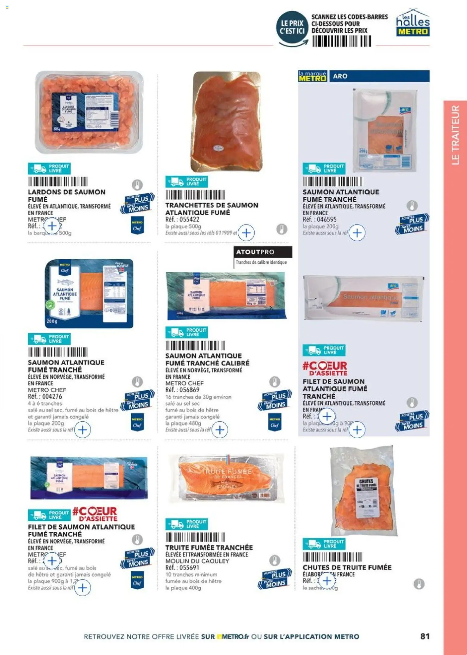 Prévisualisation de METRO - Guide Italie du magasin METRO formulaire valide 28/05/2026 - Livre, Saumon, Truite, Saumon fumé, Sel, Lardons, Truite fumée, Filet de saumon
