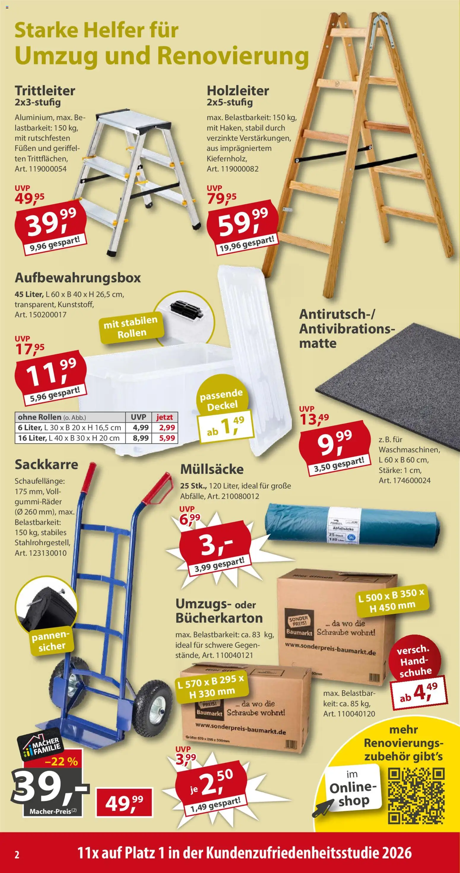 Vorschau von dem Prospekt des Geschäftes Sonderpreis Baumarkt, gültig ab dem 31.10.2026