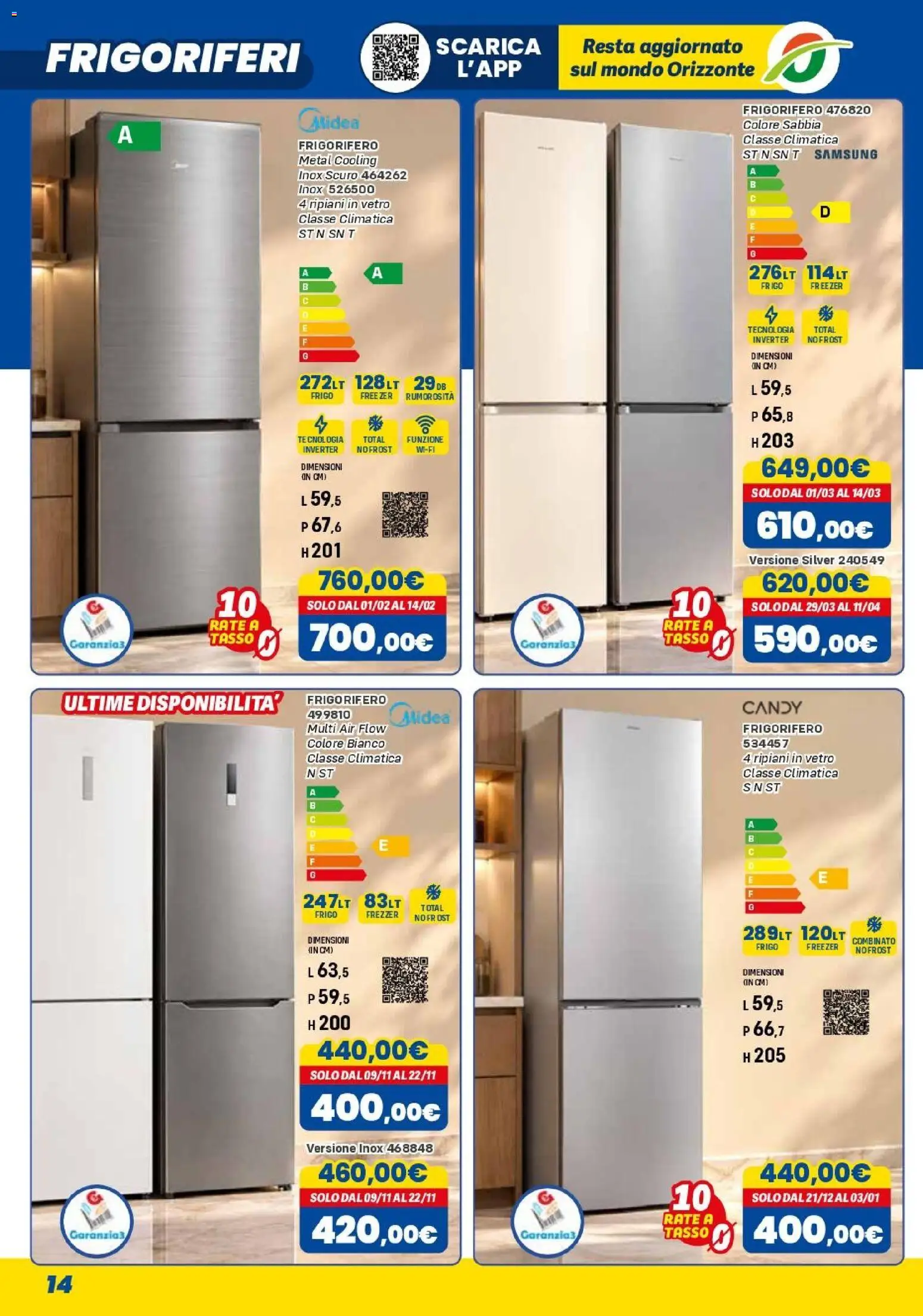 Anteprima dell'opuscolo Orizzonte volantino Elettro dal negozio Orizzonte valido da 01/11/2026 - Samsung, Frigorifero, Freezer