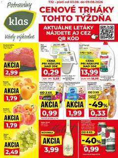 Náhľad Klas letáku platného od 03.08.2026