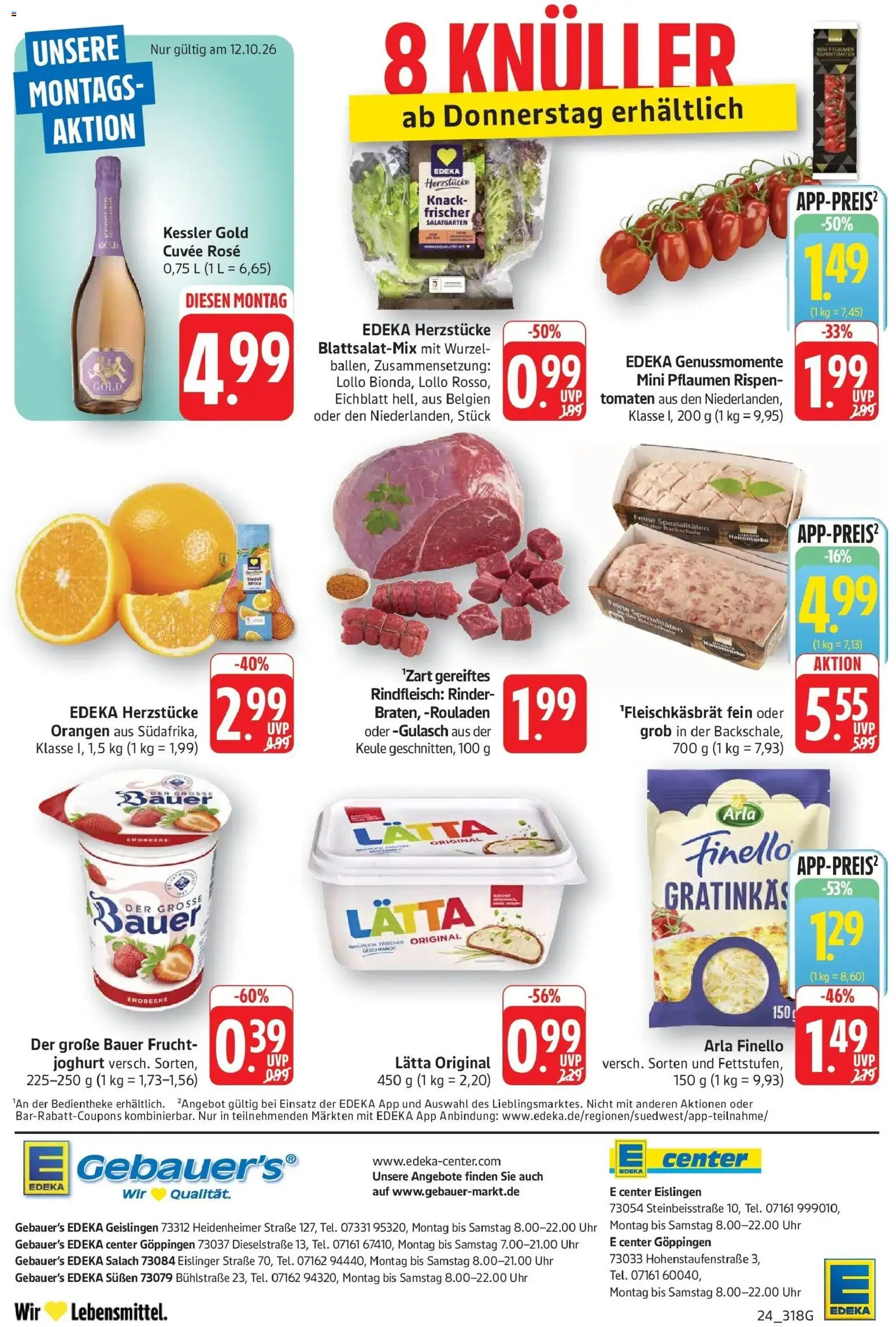 Vorschau von dem Prospekt des Geschäftes Edeka, gültig ab dem 12.10.2026