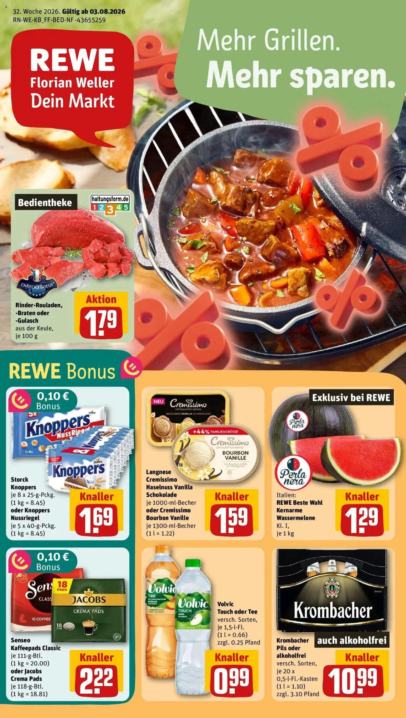 Vorschau von dem Prospekt des Geschäftes Rewe, gültig ab dem 03.08.2026