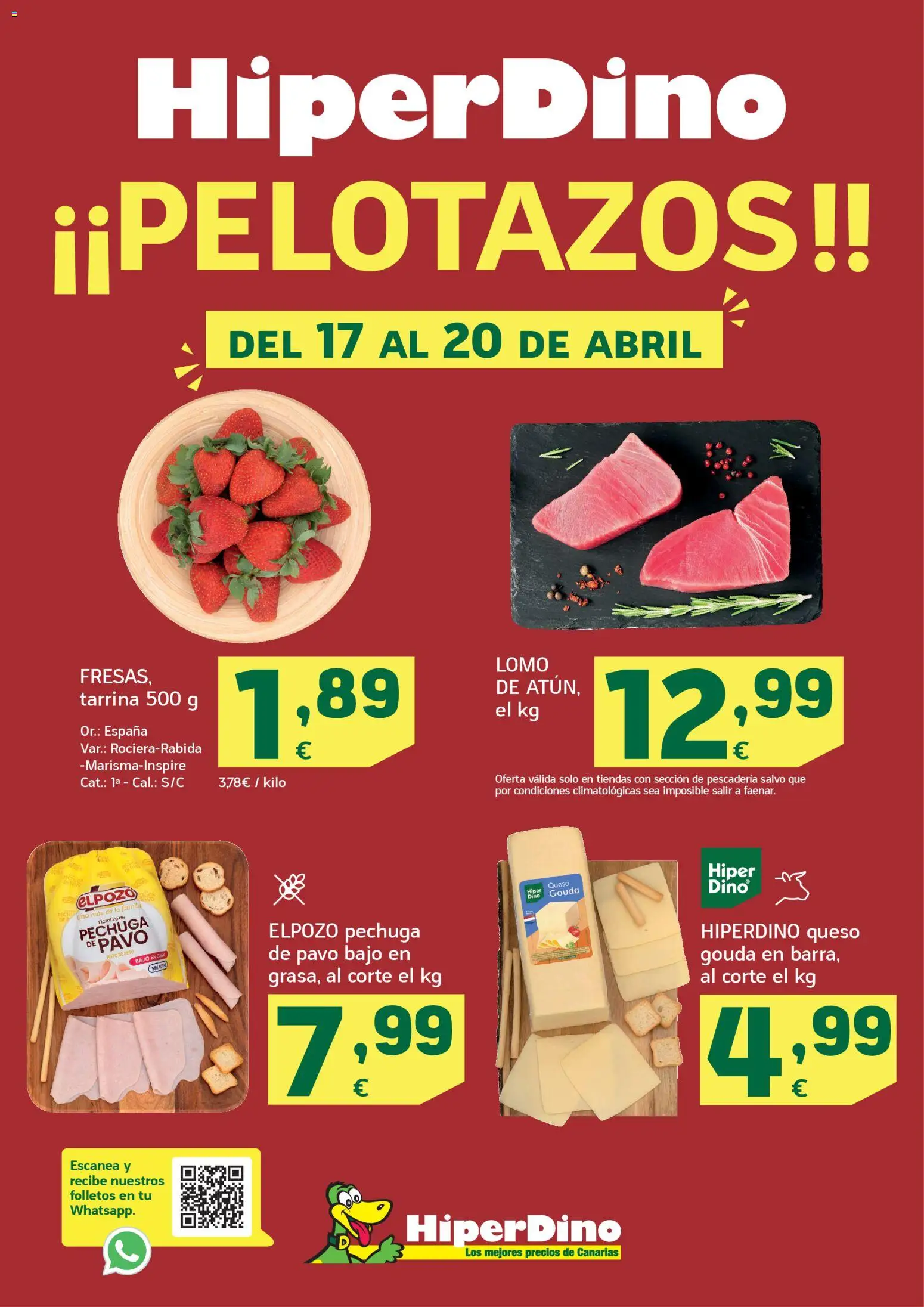 Vista previa del folleto de la tienda HiperDino válido desde el 17/04/2026 - Queso, Pavo, Lomo