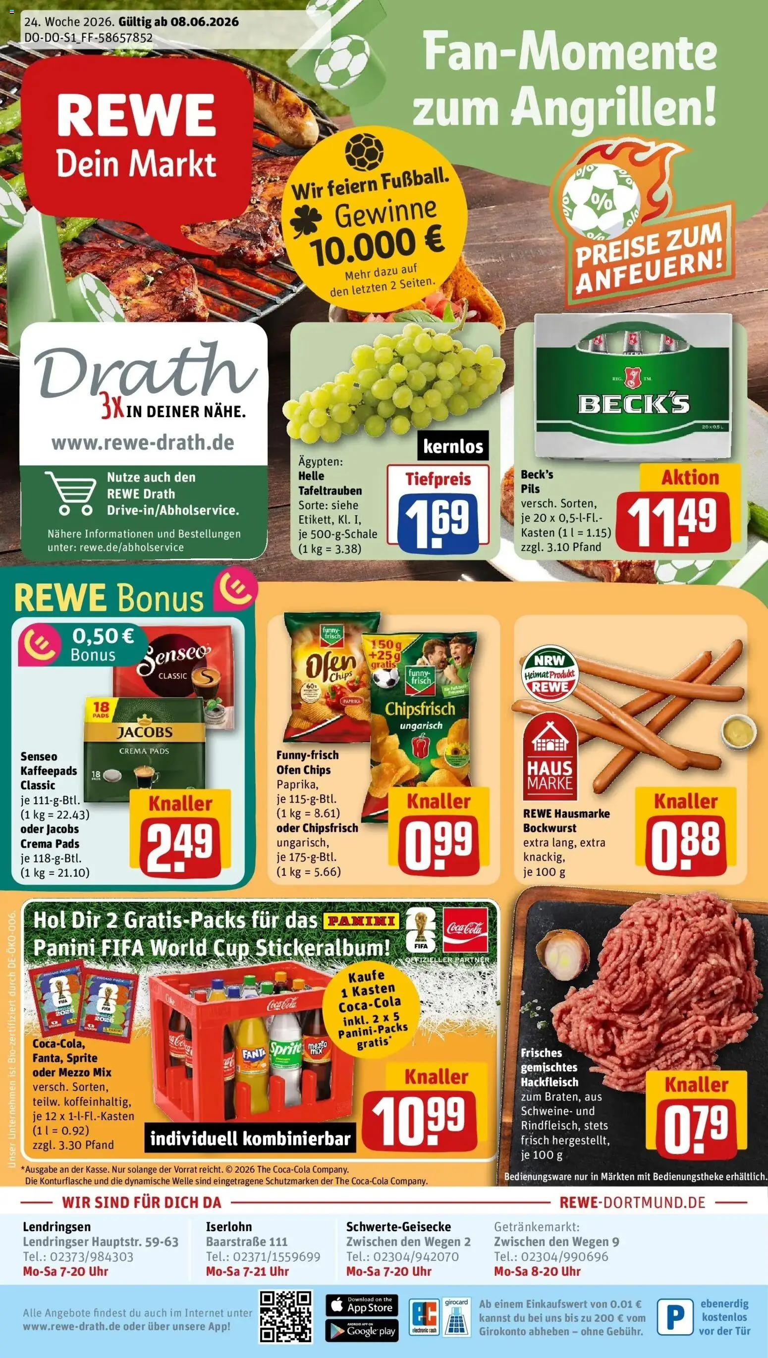 Vorschau von dem Prospekt des Geschäftes Rewe, gültig ab dem 08.06.2026