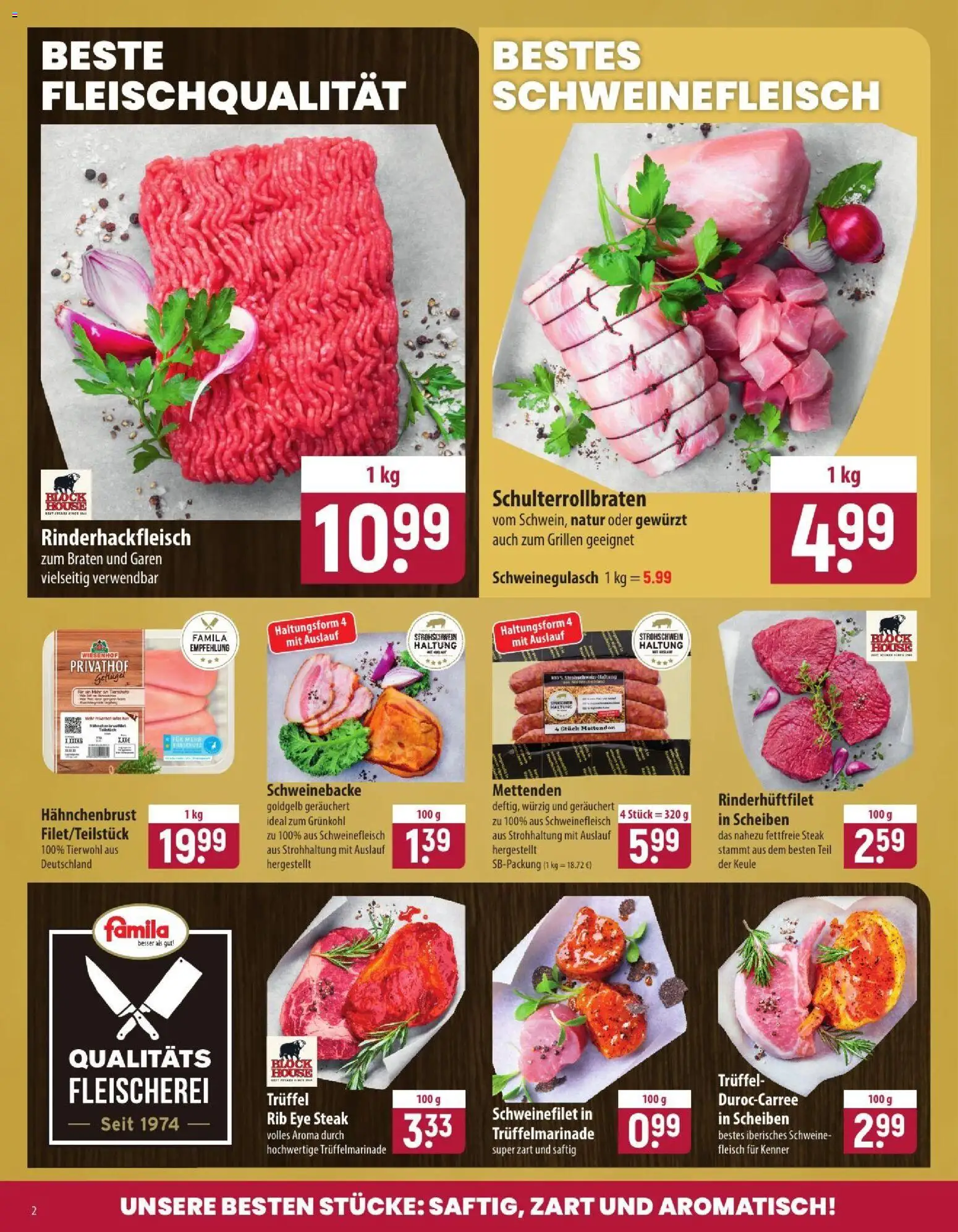 Vorschau von dem Prospekt des Geschäftes Famila, gültig ab dem 26.10.2026 - Steak, Fleisch, Schweinefilet, Schweinefleisch, Schweinegulasch, Hahnchenbrust