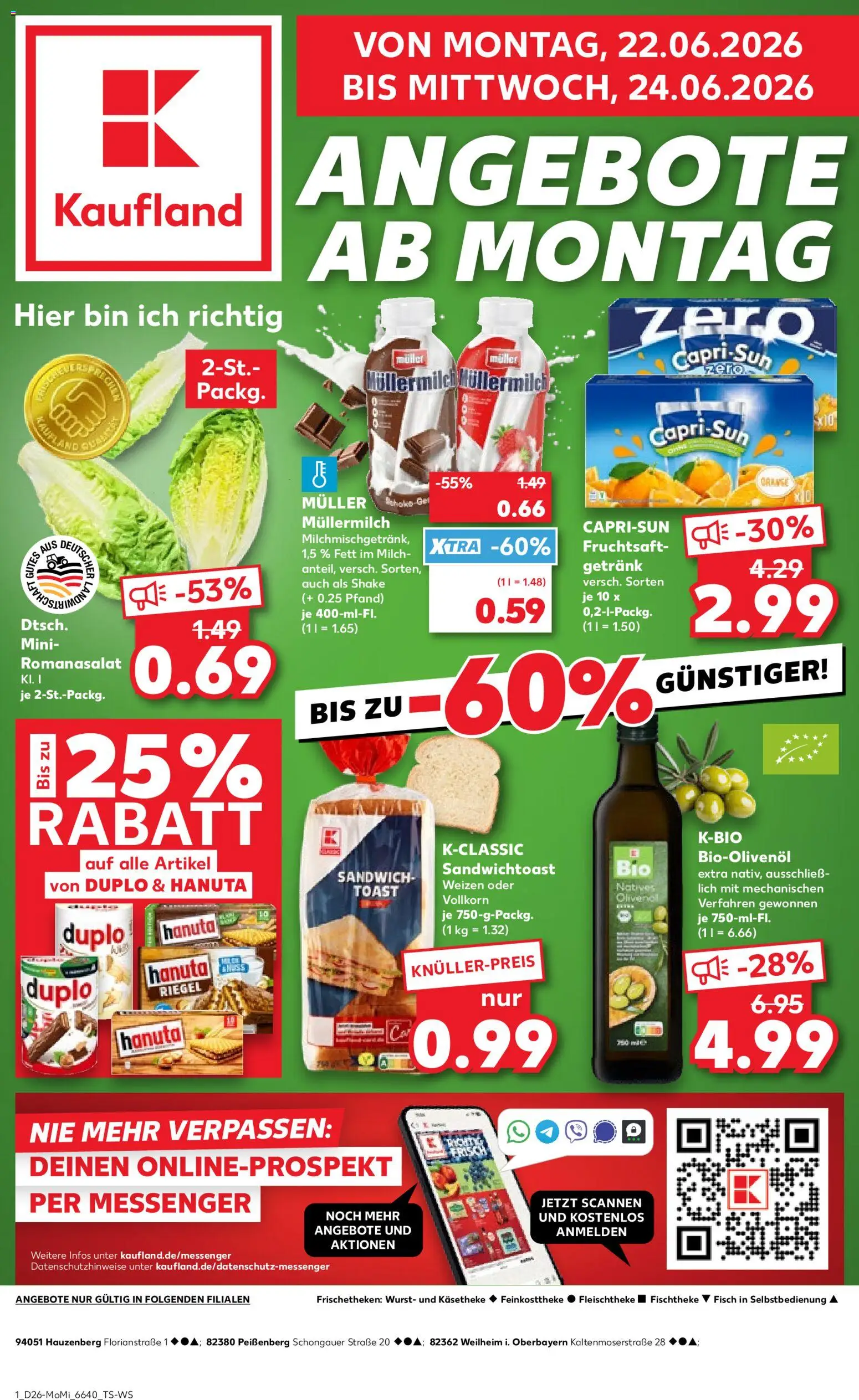 Náhled nabídky: Kaufland Německo Kaufland Německo leták - Angebote ab Montag platný od 22.06.2026
