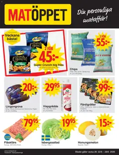 Förhandsgranska reklamblad Matöppet erbjudanden från butik Matöppet gäller från 22/06/2026