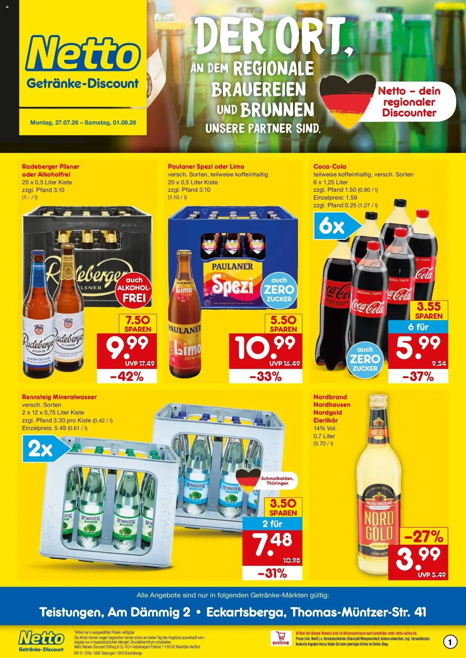Vorschau von dem Prospekt des Geschäftes Netto Marken-Discount, gültig ab dem 27.07.2026