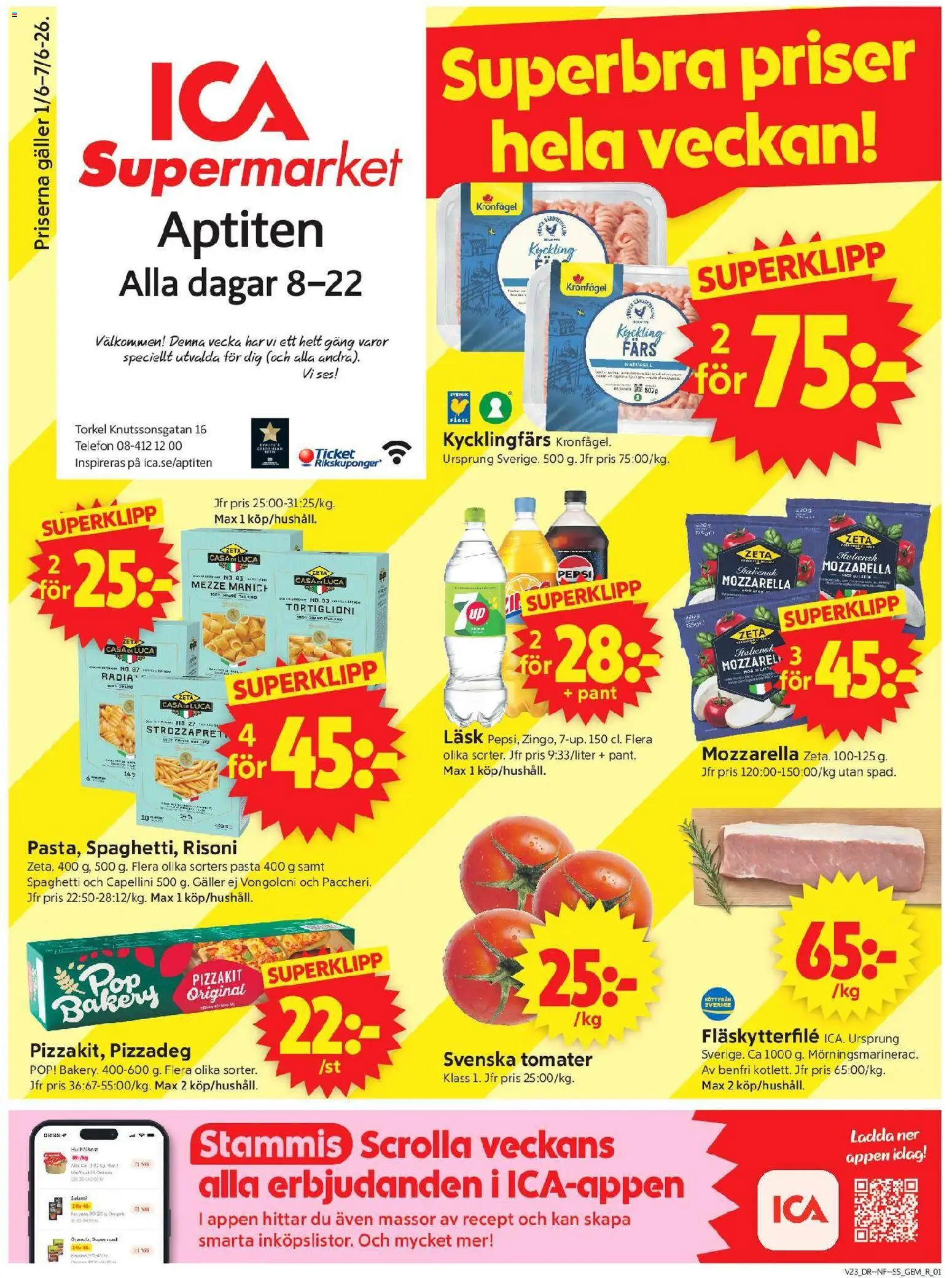 Förhandsgranska reklamblad ICA Supermarket erbjudanden från butik ICA Supermarket gäller från 01/06/2026