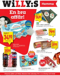 Förhandsgranska reklamblad Willys erbjudanden Hemma från butik Willys gäller från 07/09/2026