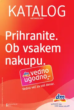 Predogled kataloga iz trgovine DM Drogerie Markt veljaven od 01.10.2026