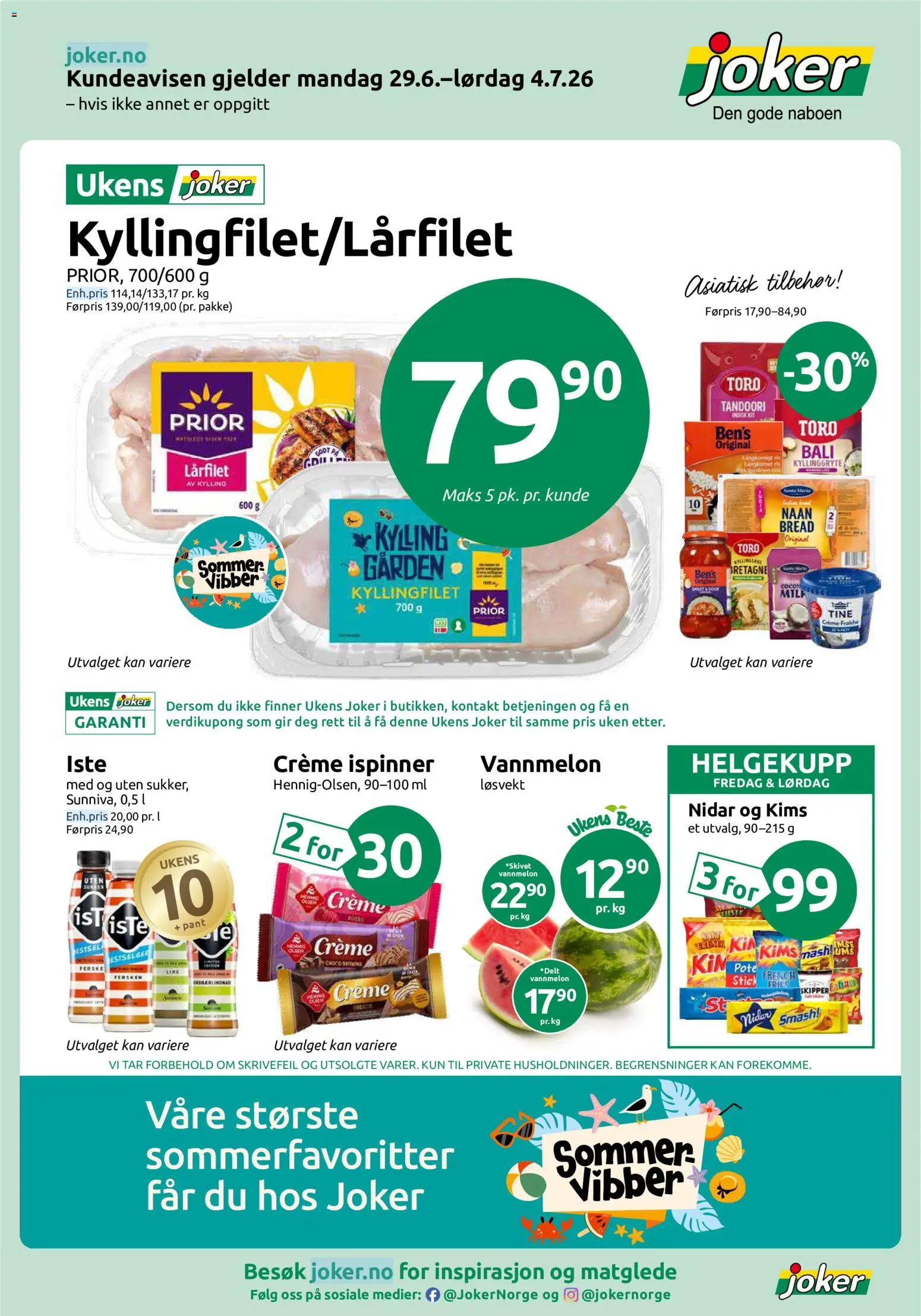 Forhåndsvis Joker kundeavis fra butikk Joker gyldig fra 29/06/2026