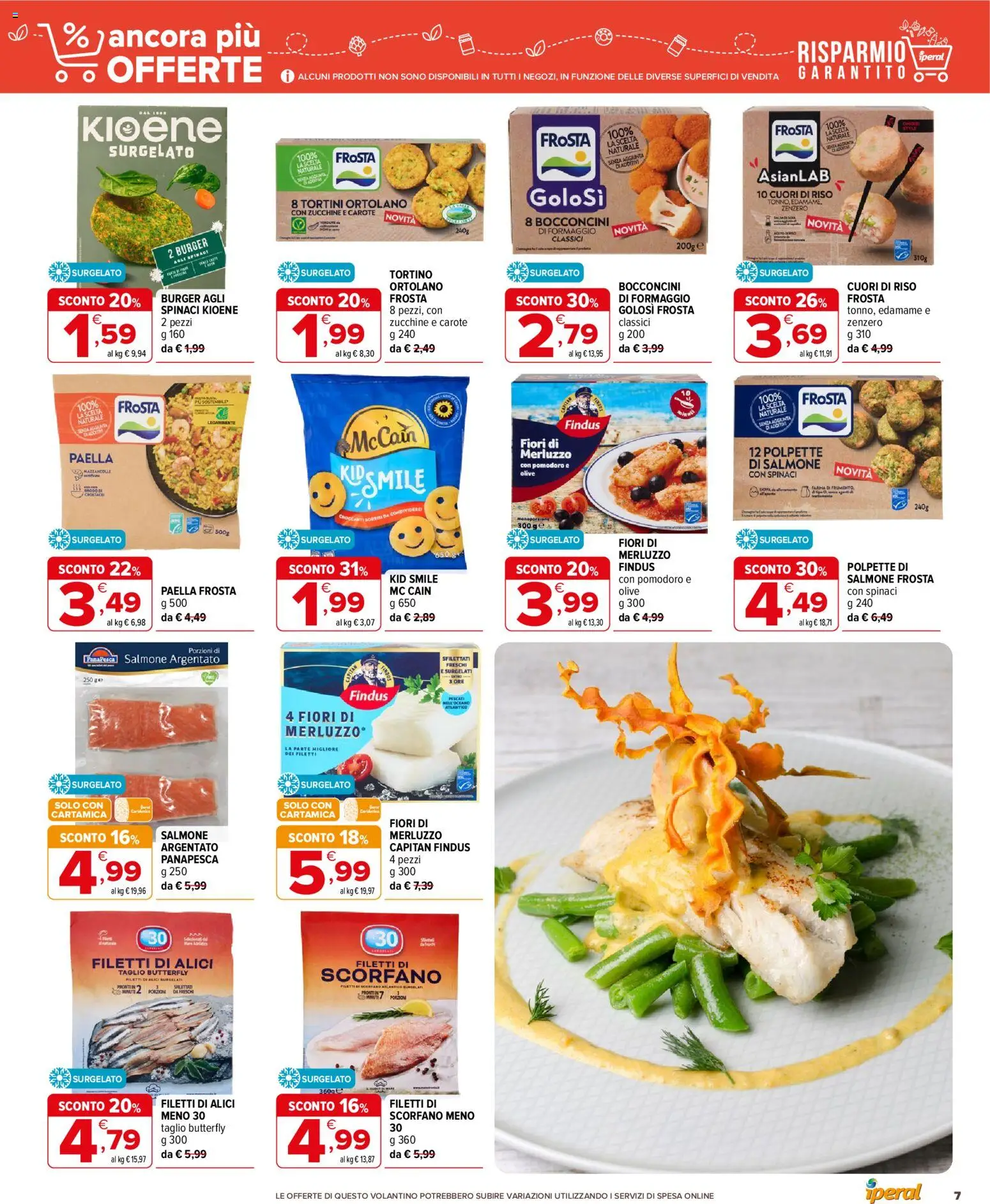 Anteprima dell'opuscolo Iperal volantino Ancora Più Offerte dal negozio Iperal valido da 28/10/2026 - Zucchine, Pomodoro, Zenzero, Salmone, Riso, Spinaci, Alici, Taglio