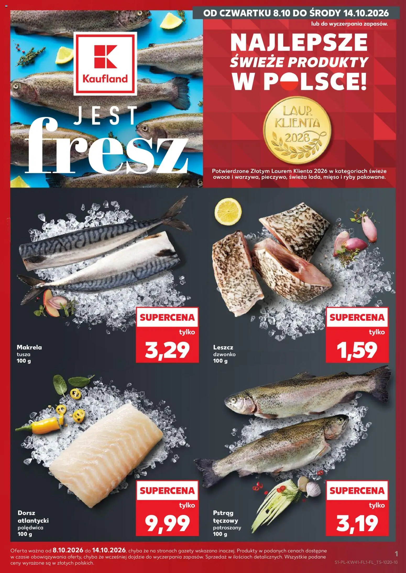 Náhled nabídky: Kaufland Polsko Kaufland Polsko leták - Jest fresz platný od 08.10.2026 - Ryby, Makrela
