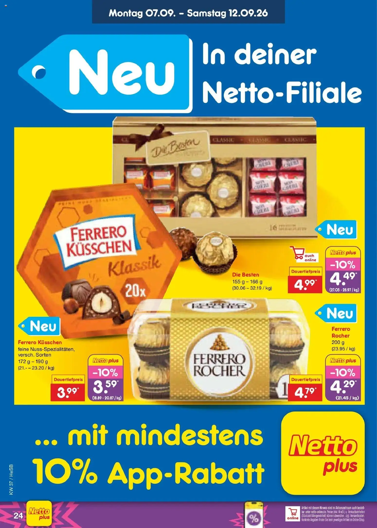Vorschau von dem Prospekt des Geschäftes Netto Marken-Discount, gültig ab dem 07.09.2026 - Ferrero rocher