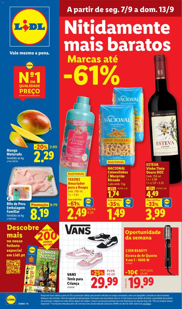 Novo folheto Lidl a partir de 07/09
