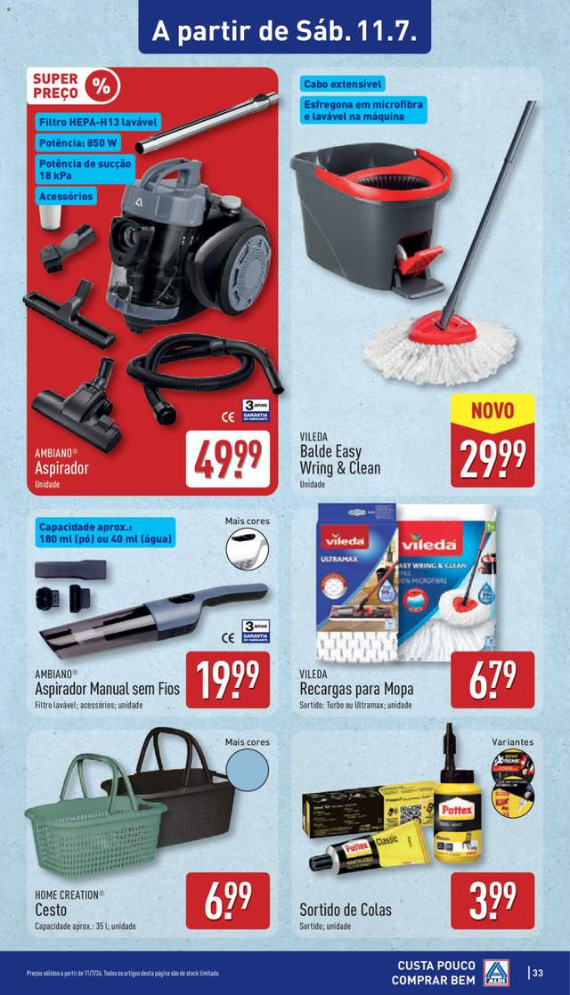 Novo folheto Aldi a partir de 06/07