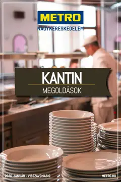 Metro - Kantin megoldások katalógus megtekintése, amely érvényes 2026.01.02.-től
