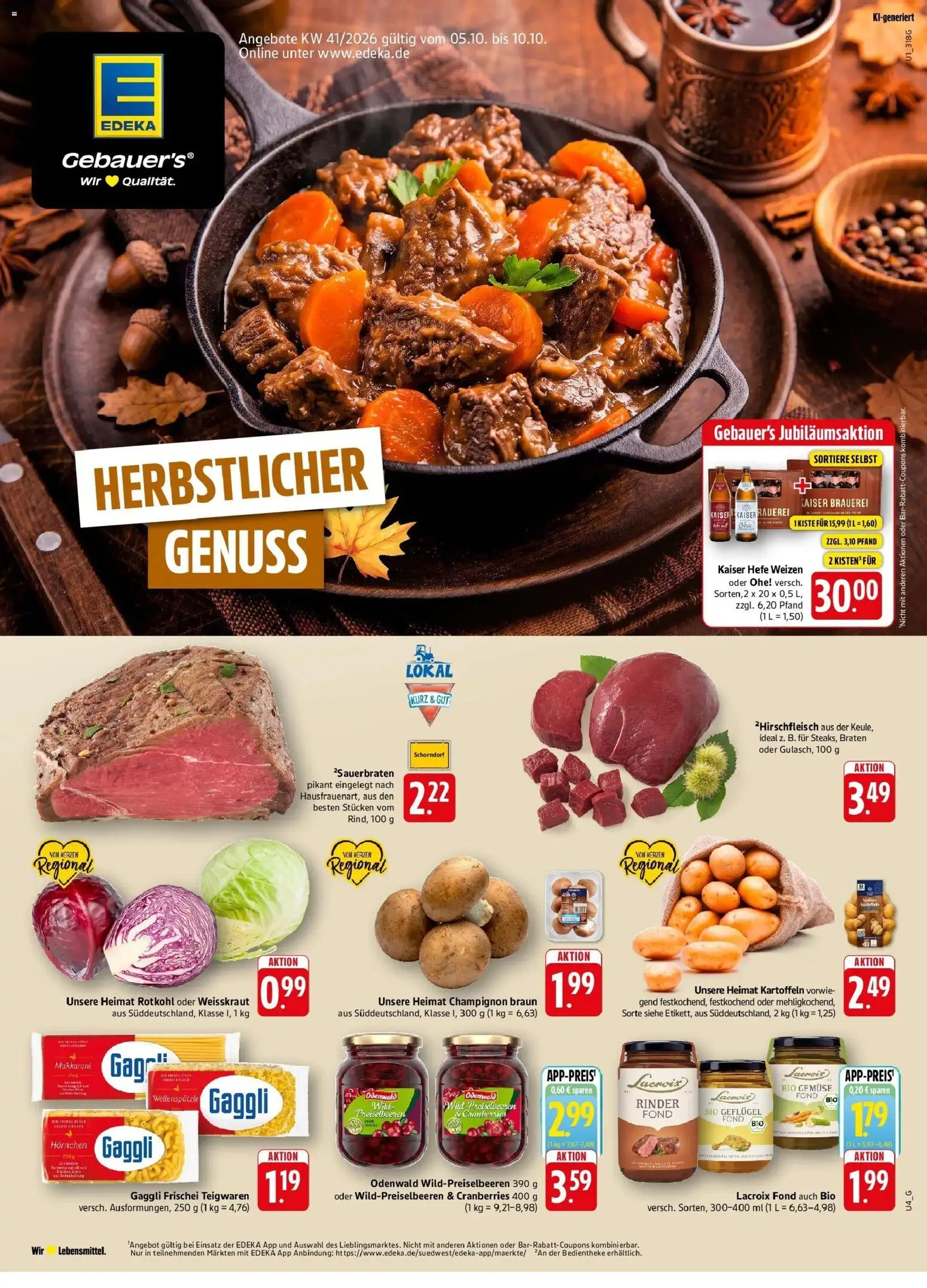 Vorschau von dem Prospekt des Geschäftes Edeka, gültig ab dem 05.10.2026