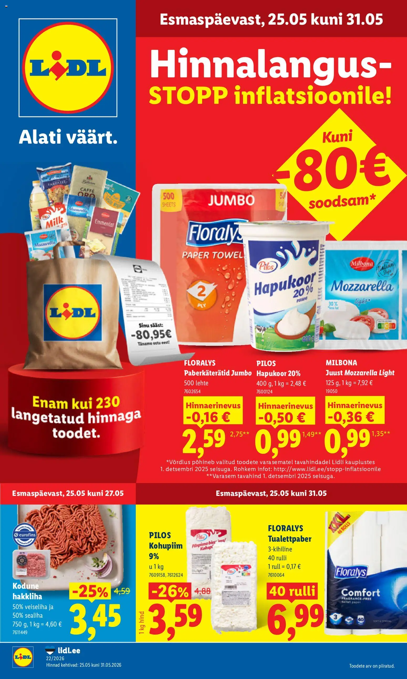 Lidl kliendilehe eelvaade alates 25.05.2026