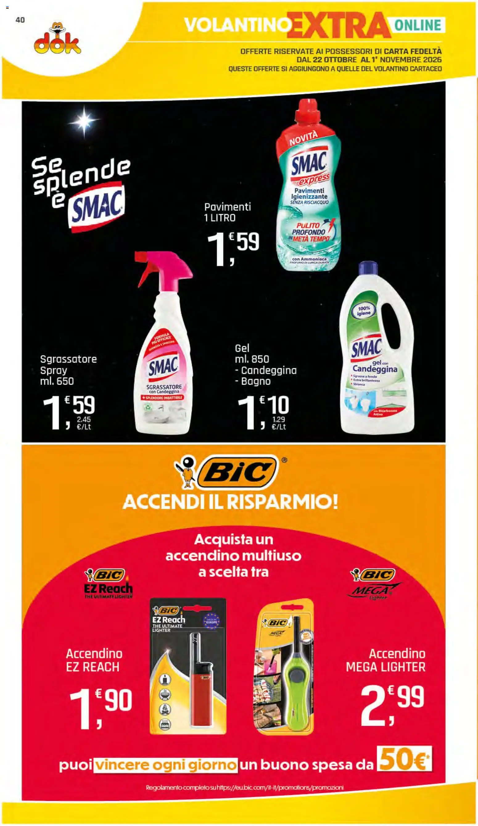 Anteprima dell'opuscolo DOK volantino dal negozio DOK valido da 22/10/2026 - The, Bagno, Profumo, Candeggina, Sgrassatore