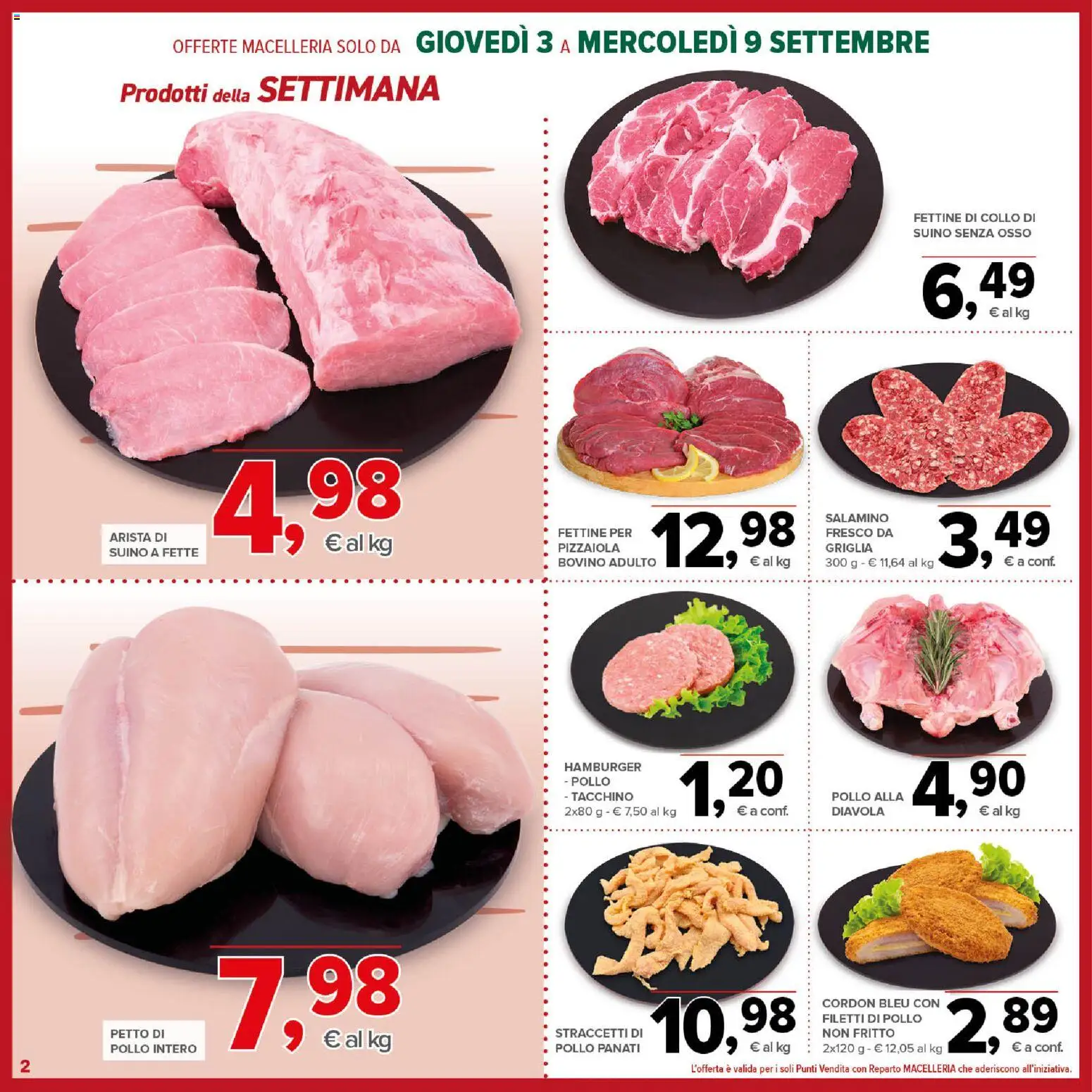 Anteprima dell'opuscolo Todis volantino Abruzzo - Marche - Molise dal negozio Todis valido da 03/09/2026 - Hamburger, Pollo, Tacchino, Bovino, Griglia, Suino, Collo, Pollo intero