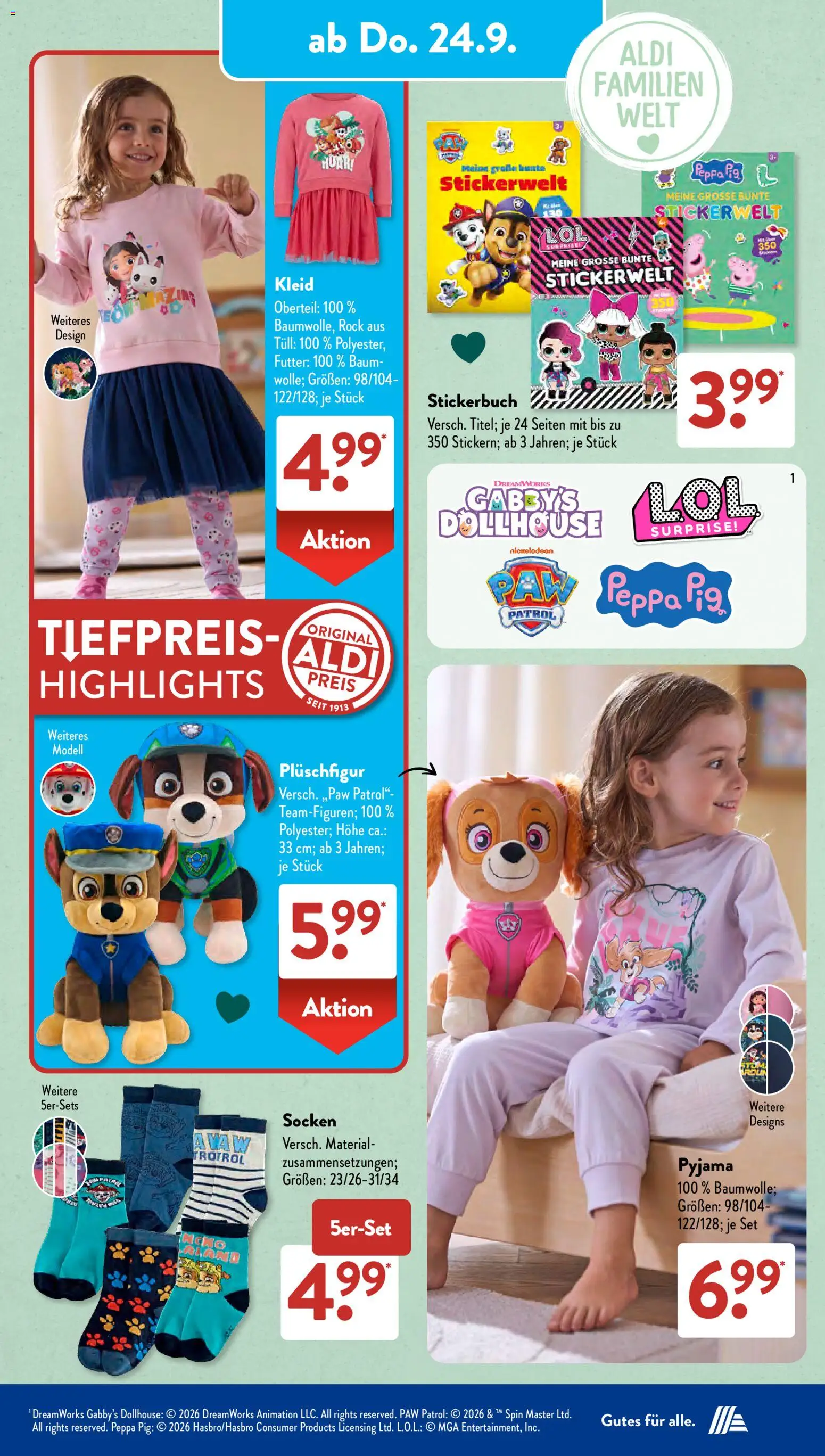 Vorschau von dem Prospekt des Geschäftes Aldi Süd, gültig ab dem 21.09.2026 - Bekleidung, Strickjacke, Weizenmehl, Up2fashion