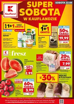 Pogląd gazetki "Kaufland gazetka - Super Sobota" ze sklepu Kaufland ważnej od 22.08.2026
