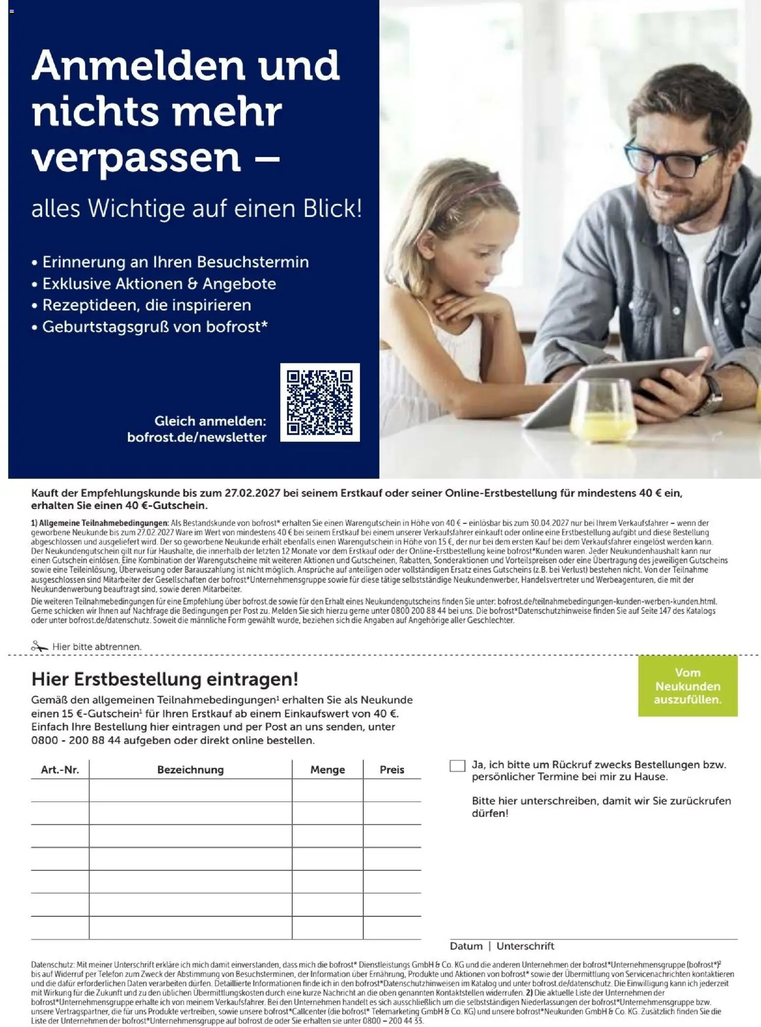 Vorschau von dem Prospekt des Geschäftes Bofrost, gültig ab dem 07.09.2026 - Nachricht, Telefon