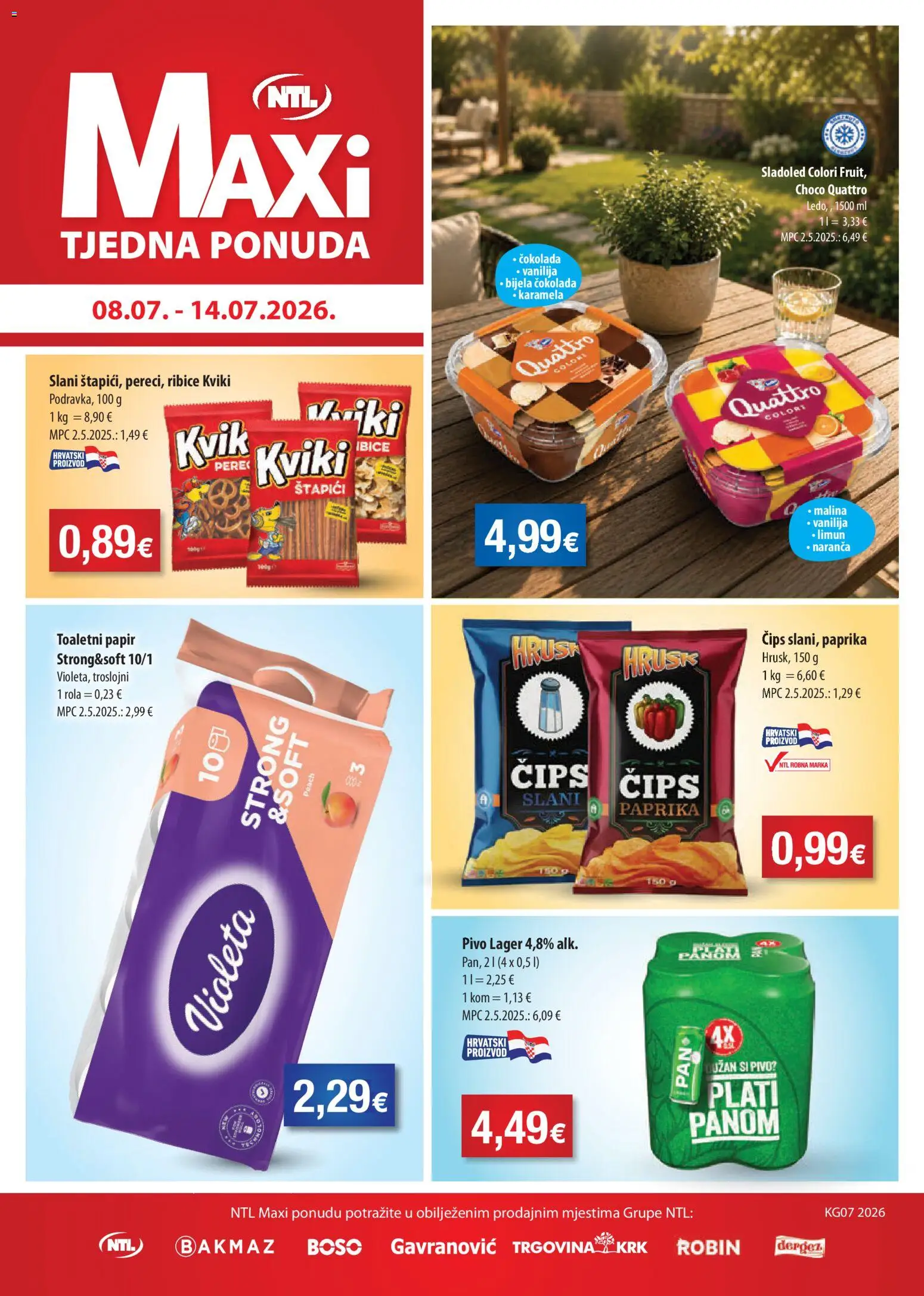 Pregled letka NTL Katalog trgovine NTL vrijedi od 08.07.2026