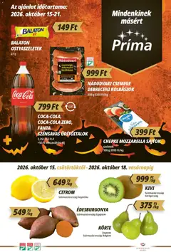 CBA Príma - CBA Príma akciós újság megtekintése, amely érvényes 2026.10.15.-től