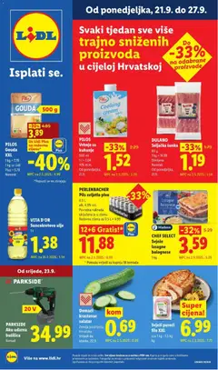 Pregled letka Lidl Katalog trgovine Lidl vrijedi od 21.09.2026