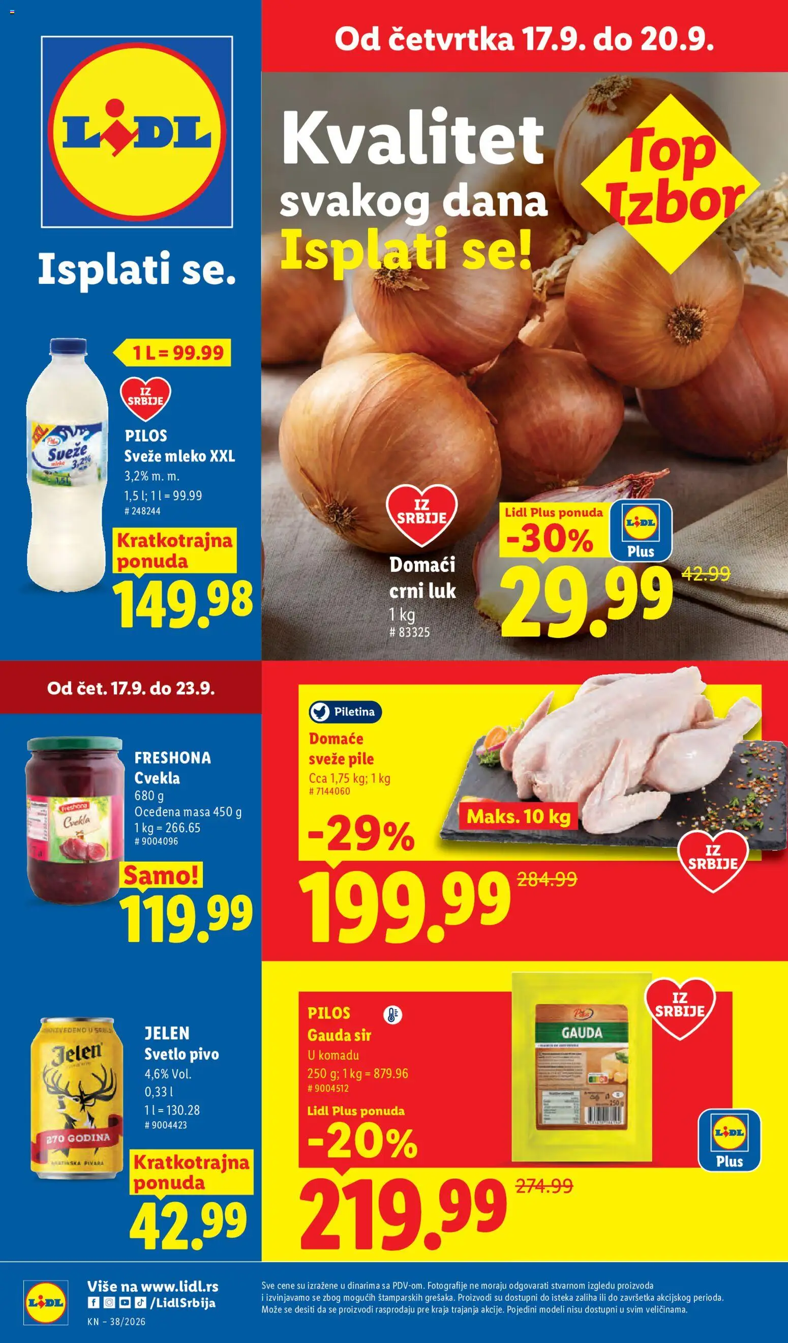 Pregled Lidl kataloga - važi od 17.09.2026