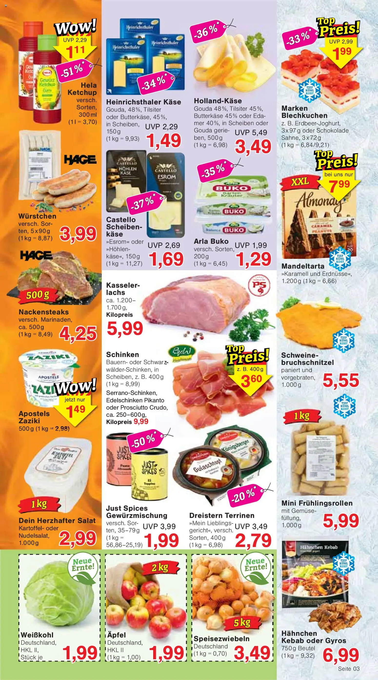 Vorschau von dem Prospekt des Geschäftes Wiglo Wunderland, gültig ab dem 07.09.2026 - Käse, Schokolade, Gyros, Gemüse, Salat, Arla buko, Hahnchen, Nackensteaks