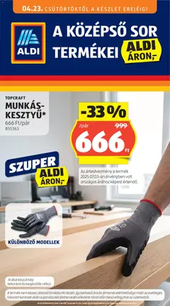 Aldi - Aldi Középső sor termékei megtekintése, amely érvényes 2026.04.23.-től