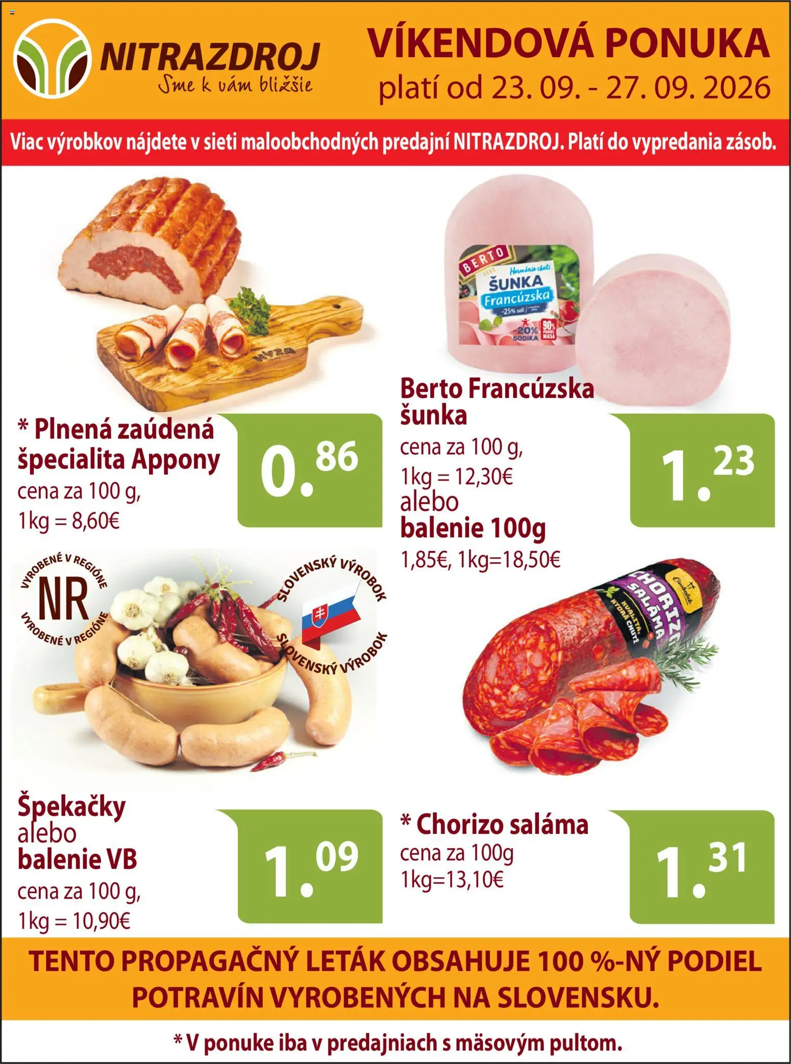 Náhľad Nitrazdroj letáku platného od 23.09.2026