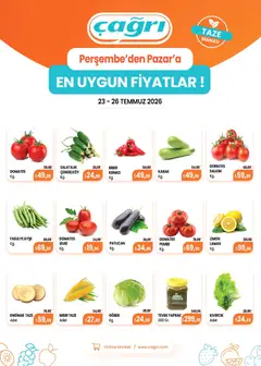 Çağrı Market Çağrı Market - Manav Katalog 23.07.2026 - Broşürünün önizlemesi