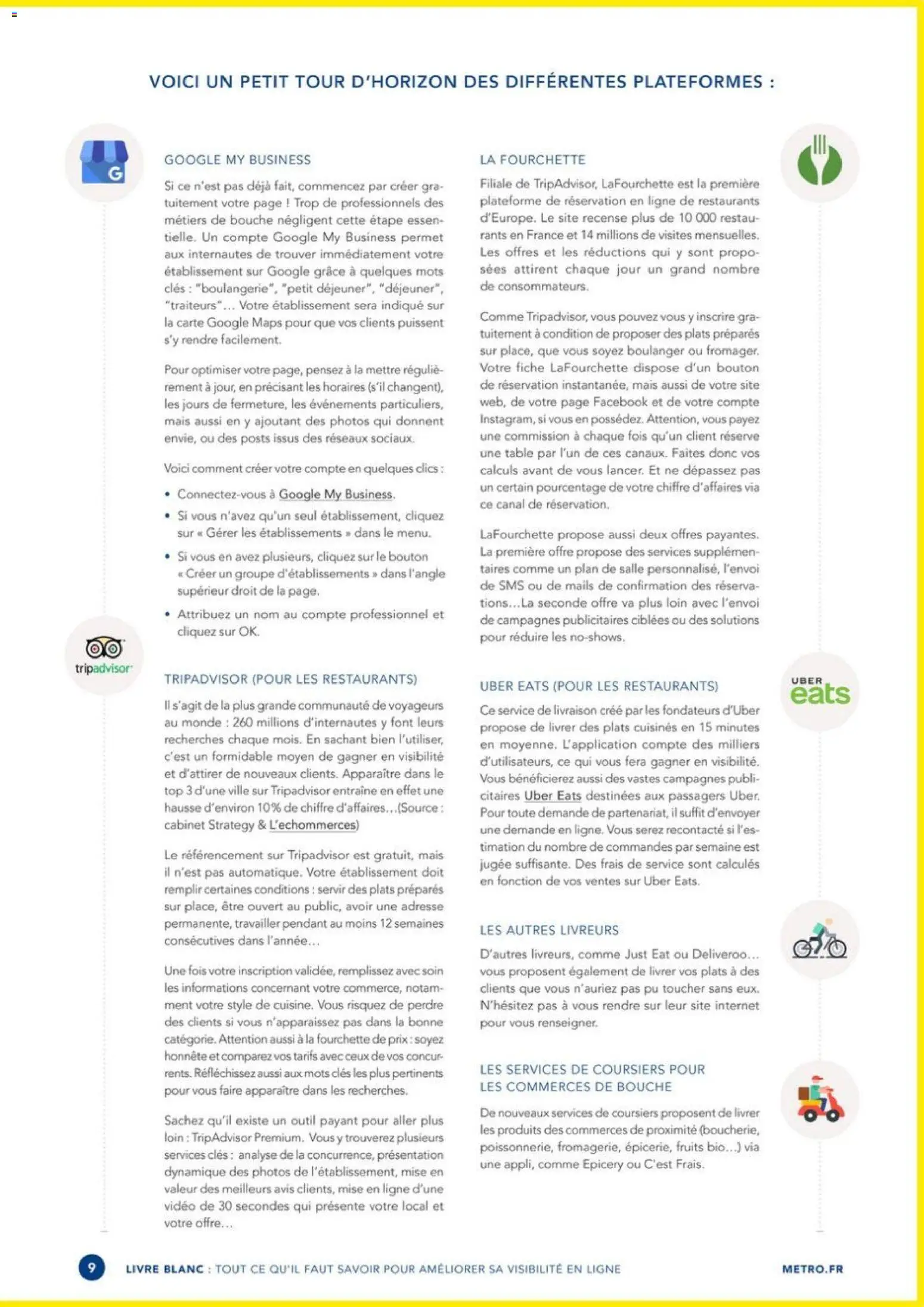 Prévisualisation de METRO - Guide améliorer la visibilité de son restaurant du magasin METRO formulaire valide 01/10/2022 - Vidéo, Livre, Fruits, Mais, Table, Plats cuisinés, Plats préparés, Fruits bio