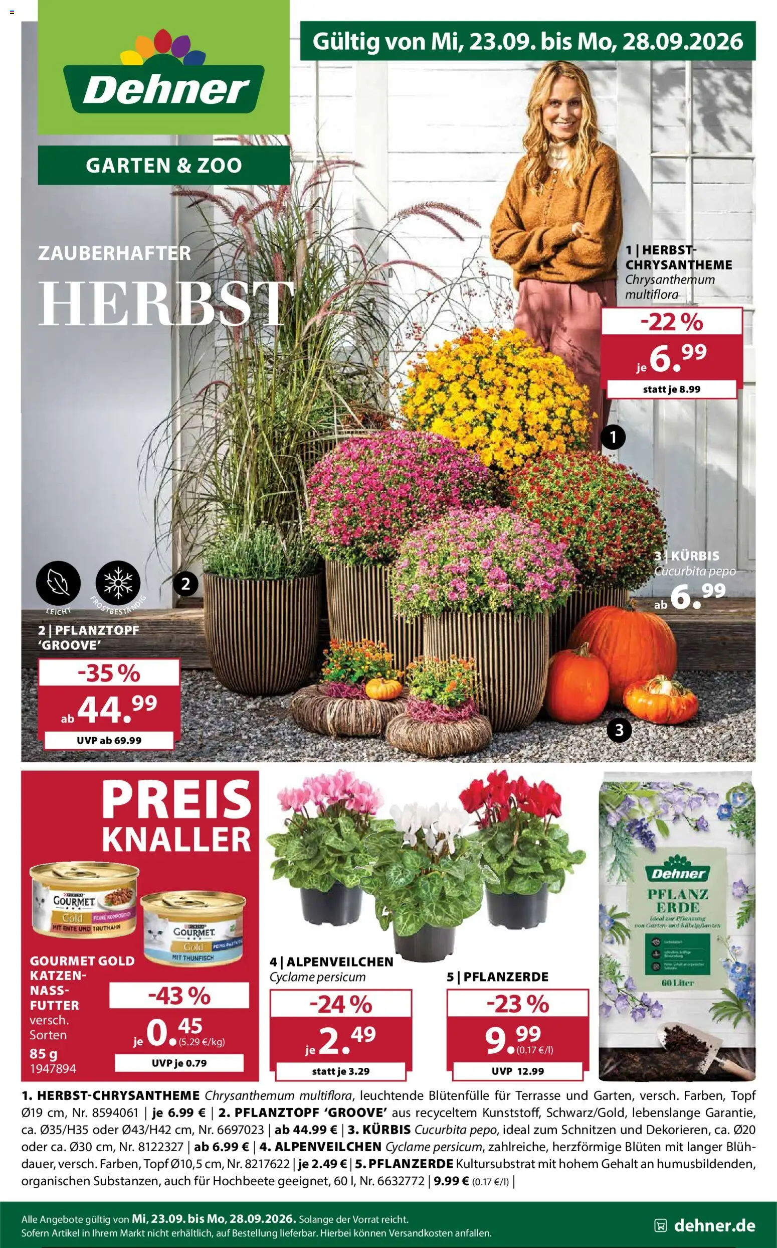 Vorschau von dem Prospekt des Geschäftes Dehner, gültig ab dem 23.09.2026
