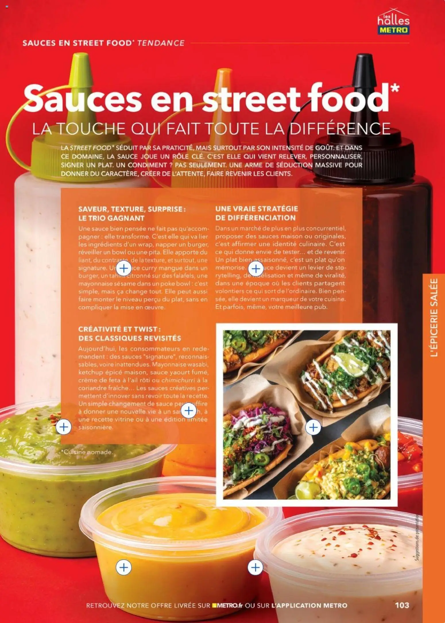Prévisualisation de METRO - Restauration rapide du magasin METRO formulaire valide 14/04/2026 - Coriandre, Wasabi, Mais, Curry, Mayonnaise, Feta, Ketchup, Ingrédients