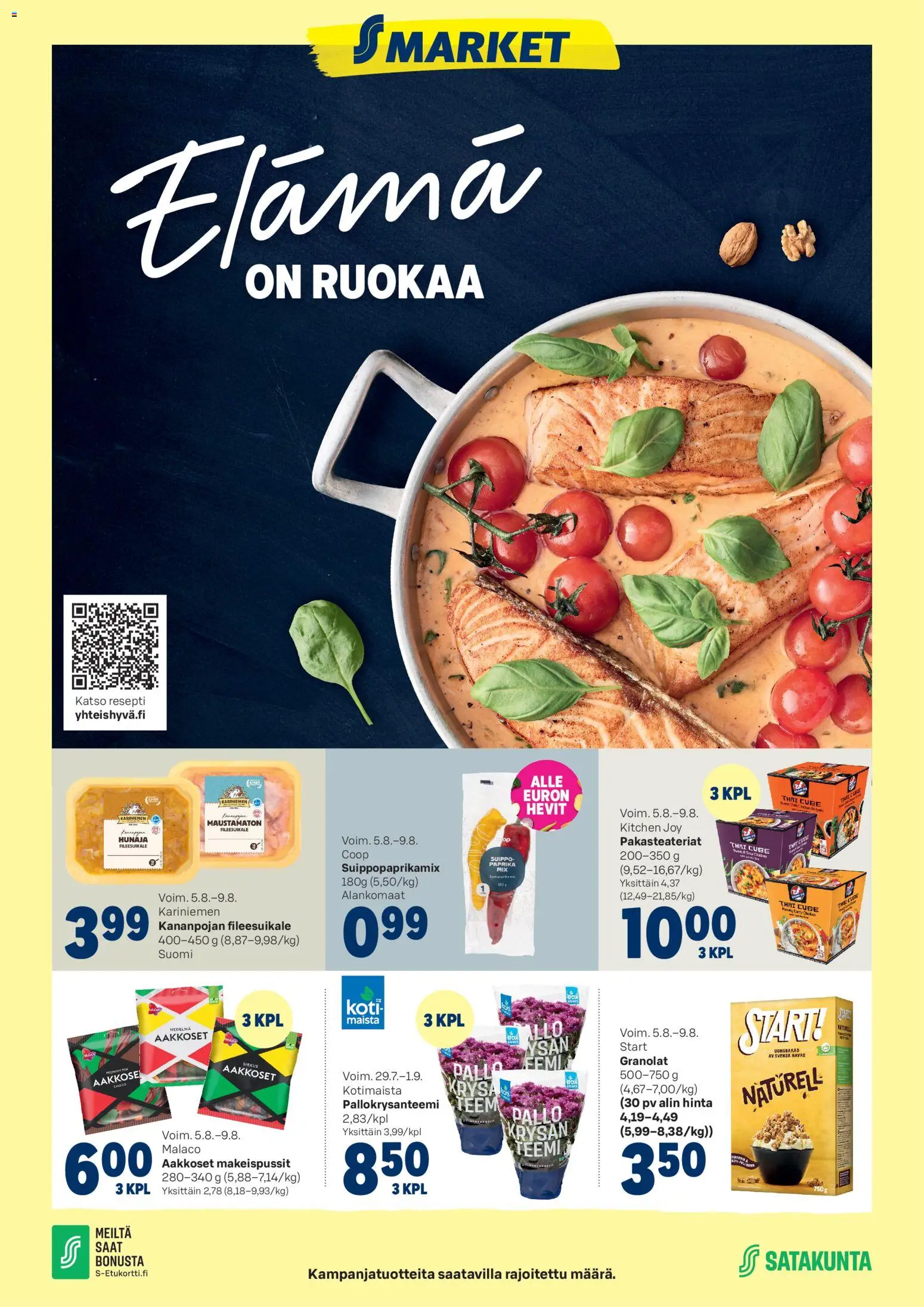 Kaupan S-market S-market tarjoukset - Elämä on ruokaa esikatselu, voimassa 05/08/2026