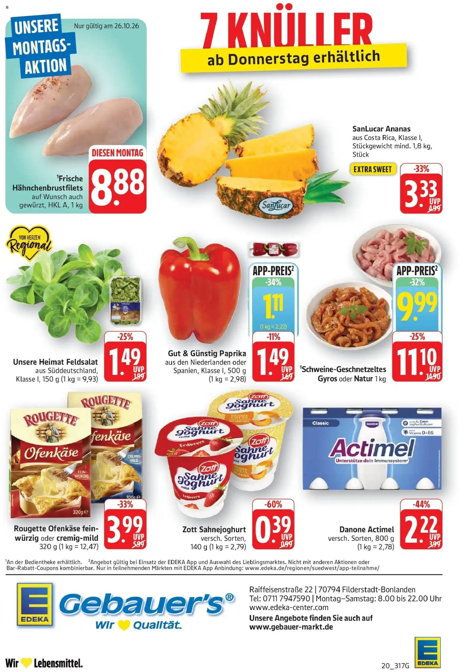 Vorschau von dem Prospekt des Geschäftes Edeka, gültig ab dem 26.10.2026
