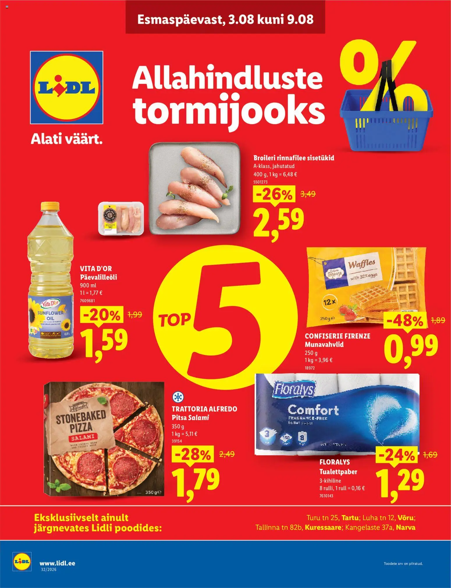 Lidl kliendilehe eelvaade alates 03.08.2026