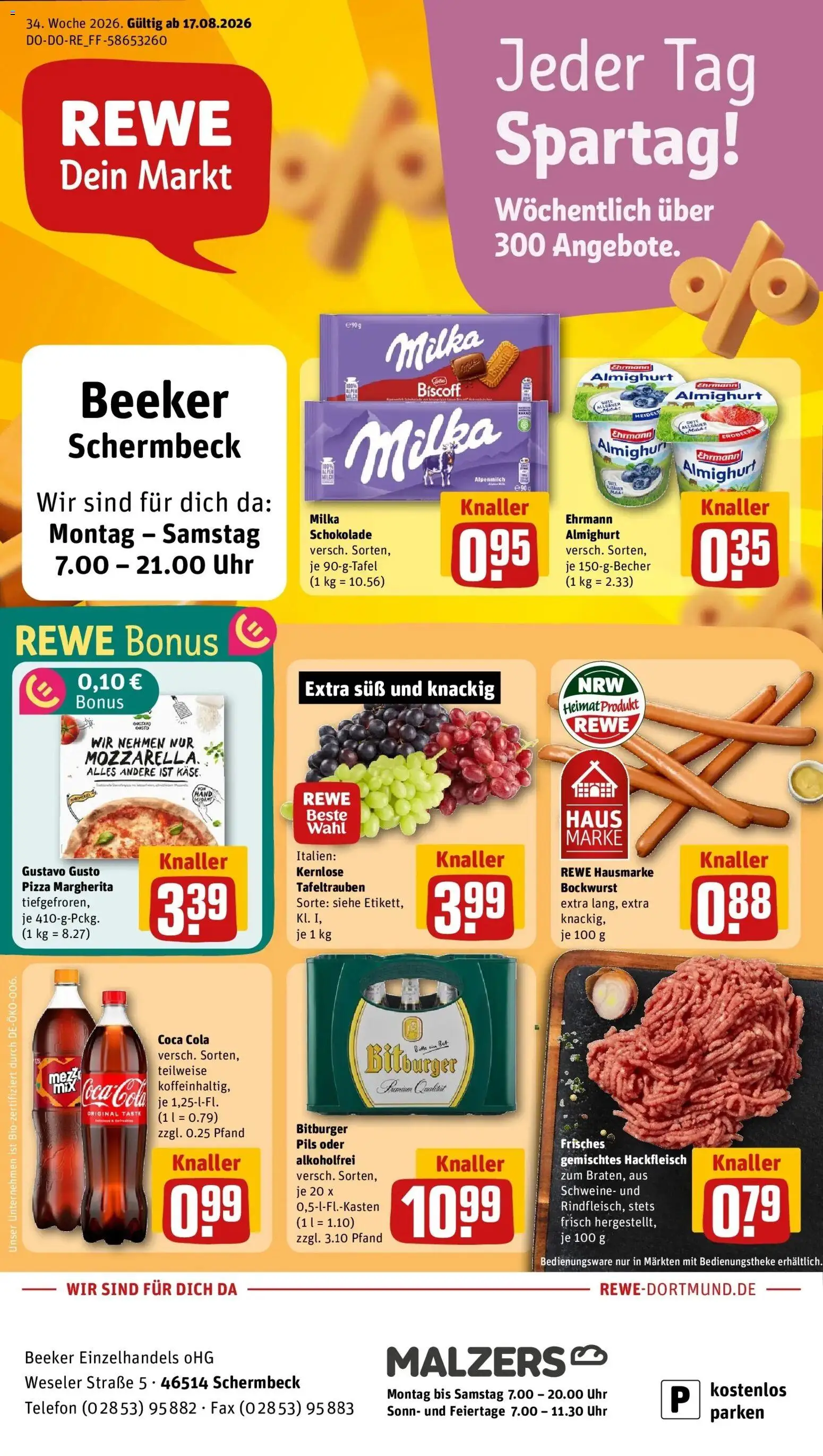 Vorschau von dem Prospekt des Geschäftes Rewe, gültig ab dem 17.08.2026