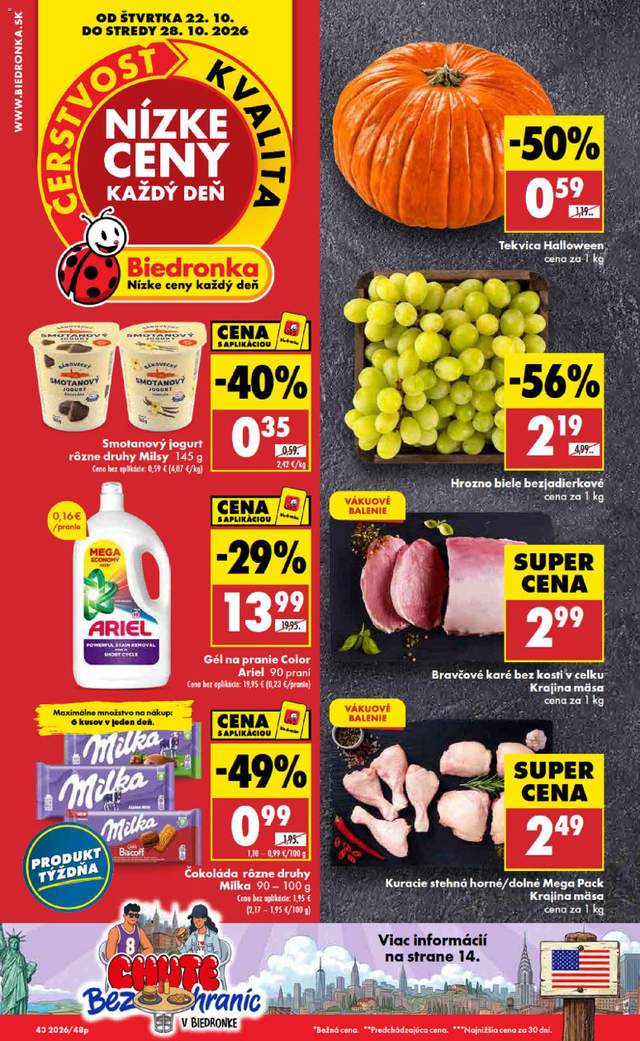 Nový Biedronka leták od 22.10.