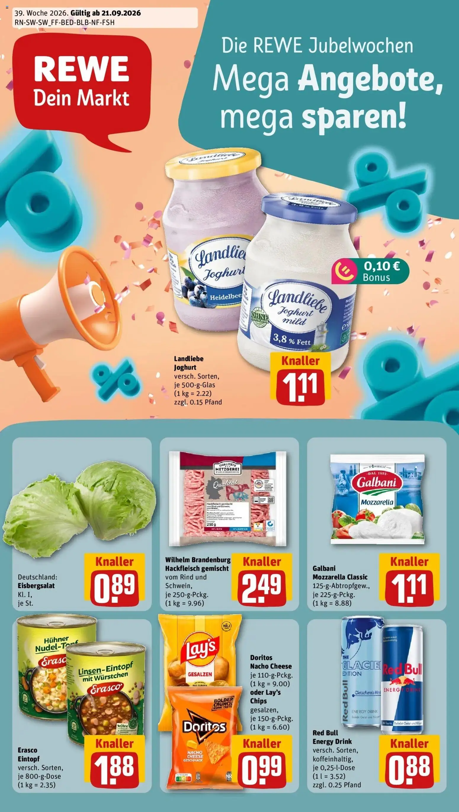 Vorschau von dem Prospekt des Geschäftes Rewe, gültig ab dem 21.09.2026