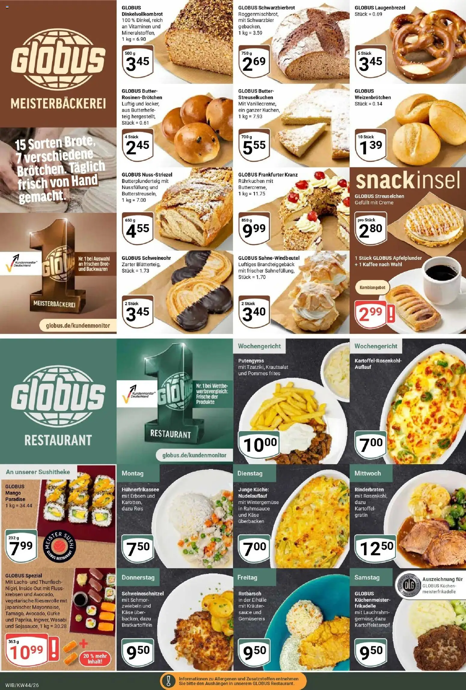 Vorschau von dem Prospekt des Geschäftes Globus, gültig ab dem 26.10.2026
